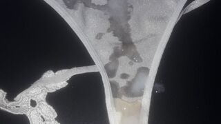 Cumshot on my Unaware Wife's Underwear #01