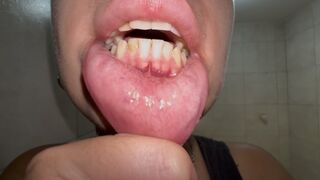 Lip Stretching Close-Up From Different Angles