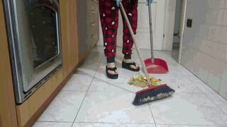 Over scattered groceries in the kitchen WMV