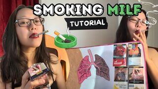 How to Smoke Like an Asian Smoking MILF: Tutorial from Your Asian Stepmom