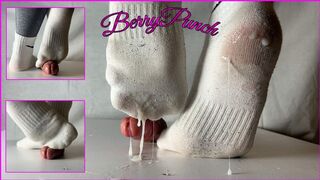 Unaware Sockjob And Cock Trampling in Dirty Nike Socks - Cock Crush - Cockbox - Foot Fetish - 1080HD