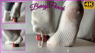Unaware Sockjob And Cock Trampling in Dirty Nike Socks - Cock Crush - Cockbox - Foot Fetish - 4K