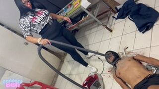 Eating vacuum cleaner dirt (Extreme Humiliation) # 1080HD - Goddess Beh