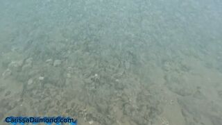 Carissa swimming in the Pacific Ocean and Breast exposure