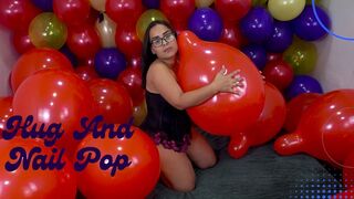 Gabriella vs 20 Red Balloons – A Playful Hug and Nail Pop Frenzy