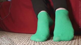 Green Ankle Socks
