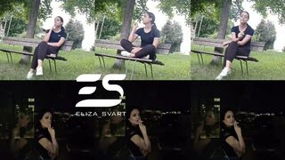 Two clips of outdoor smoking