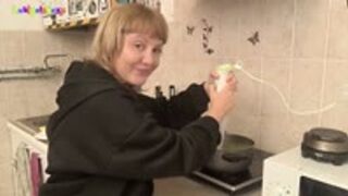 Sfw - making a messy with cooking!