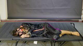 Lana tied and gagged with Handcuffs