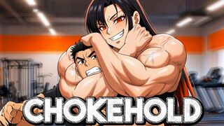 Rear Naked Chokehold - Muscle Girl Rika Dominates Your Breath | Submission Hold Animation