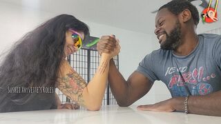 Sushii Xhyvette Vs Ebon Wolf Arm Wrestling Match - 4K