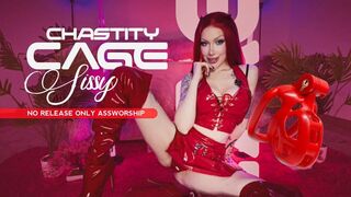 Chastity Cage Sissy – No Release, Only Ass Worship
