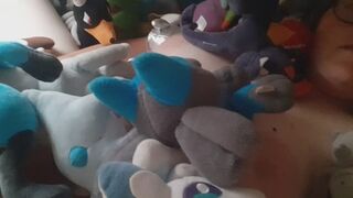 BBW Masturbates in 226 Pokemon Plushies