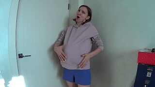 Small guy inside my belly and loud burping Pr