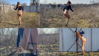 Hopping on one leg with zip tied ankles (custom video)