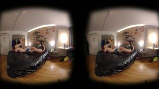 Jasmine_Dlight and Mistress Luciana German Mistress Latex Footing and Footjob VR180 Behind The Scenes Immersive POV