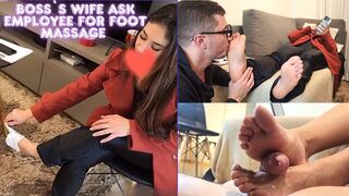 Mia Luxx - Boss wife ask Employee for Foot Massage and ended receiving Foot Worship and giving Footjob - FOOT WORSHIP - FOOTJOB - FOOT SMELLING - SOCKS - BOOTS - SMELLY FEET - STINKY FEET - SWEATY FEET - FOOT FETISH - CUMSHOT - FJ