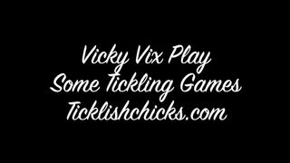Vicky Vix Howls with Laughter While Playing Tickling Games