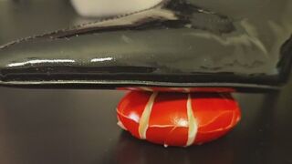 [Food Crush Foot] Easter Egg vs. Patent Boot - Happy Easter ;)