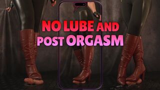 Full Weight Crushed without Lube and Post Orgasm in my Red Heeled Boots (Vertical Version) - TamyStarly - Cock Balls Crush Trample, Shoejob, Bootjob, CBT, Ballbusting, Trampling, Stomping