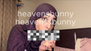 Hijabi Double Dildo Blowjob