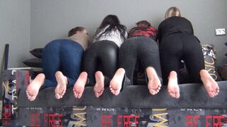 4 butts and bare feet for you FS