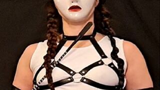 [Tease] Exploring my Body with my Whip - Masked Domme - Eye Contact