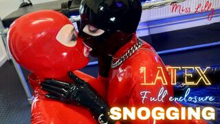 Latex Fetish Snogging – Miss Lilly & Princess Latex Rubber Doll Deep Kissing Cuck Fantasy