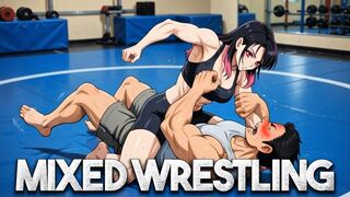 Mixed Wrestling Humiliation - Rika Destroys You With Superior Technique