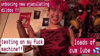 unboxing & testing new ejaculating dildos !!