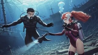 Scuba Diver Couple Fucking Underwater in WWII Shipwreck - Multiple Creampies & Bubbles