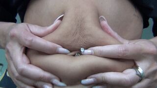 I pick and pierce my belly button b