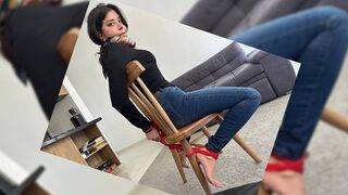 Caught Burglar: Chair Tied Punishment