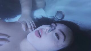 Underwater breathing game with my stepsister - UNDERWATER VIEW