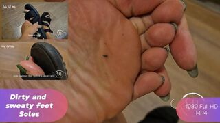 Look how sweaty and dirty my soles are after wearing these sandals. 1080 FHD