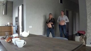 Huge belly from overeating and loud burps 2