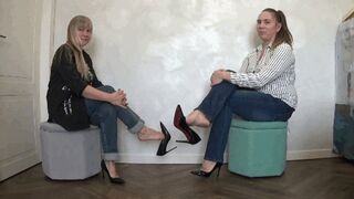 Footsie flirting under jeans 2