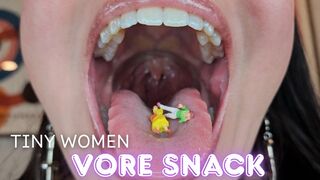 TINY WOMEN VORE SNACK - Giantess Countess Wednesday Voreing and Swallowing Women Whole MP4 1080p