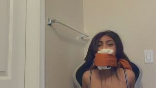Sock gag tied up