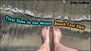 First Time in the Ocean Beach Feet POV