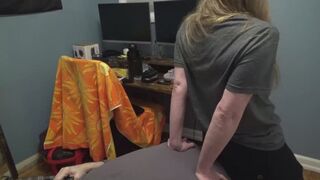 Sniff it, Black yoga pants pink satin panties Pt2