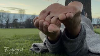 Walking barefoot in the park (Full HD 1080p MP4)