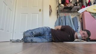 Gagged and bound with duct tape
