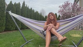 Milf In A Hammock Aldo Sandal Dangle And Slap
