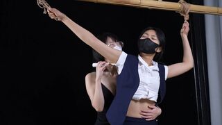 xr234-The girl struggled as she was being intensely tickled.