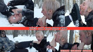 Eric's cold foot slave walk (4K)