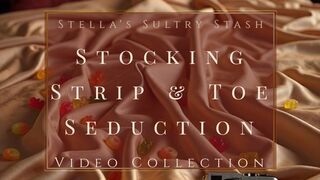 Stocking Strip & Toe Seduction | Foot Fetish, Stockings Strip, Toe Play, Food Tease, POV