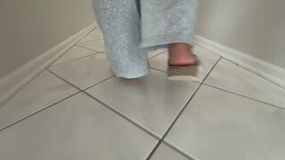 Her Sweaty Worn Birkenstocks CRUSH Bread Under Every Step — Footbed Imprints & Sole Worship
