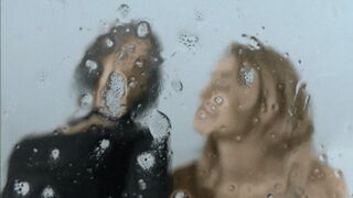 Two vicious brats spit on you.