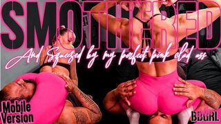 Hot Pink Flexing Femdom pt 1 - Muscular Pink-Haired Goddess Facesitting & Headscissoring Slave in Bright Pink Yoga Pants Mobile Version